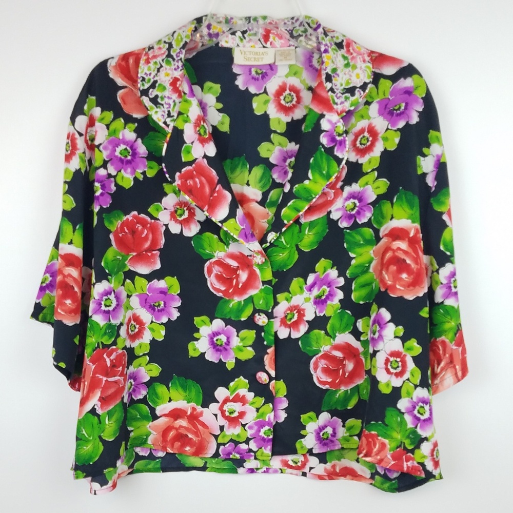 Victoria's Secret Vintage Floral Blouse Size Medium